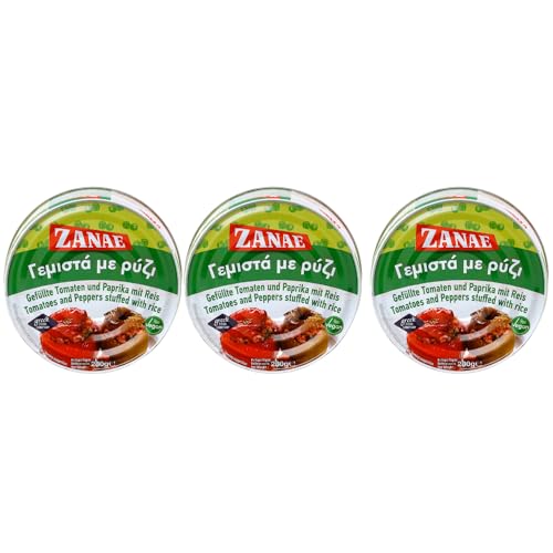Zanae Gefüllte Tomaten & Paprika mit Reis "Gemista" 3x 280g Dose | Spezialität aus Griechenland | +20ml Jassas Olivenöl Zanae Gefüllte Tomaten & Paprika mit Reis "Gemista" 3x 280g Dose | Spezialität aus Griechenland | +20ml Jassas Olivenöl von Jassas Griechische Feinkost