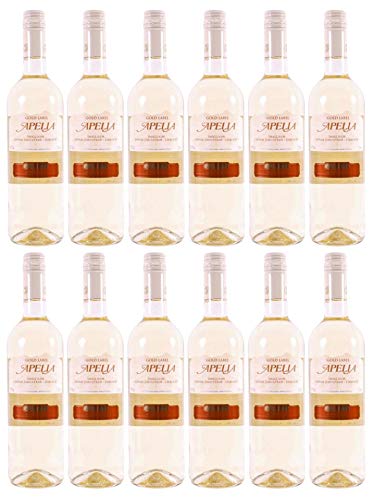 Imiglykos Apelia Gold Label 12x 0,75l | Lieblicher Weißwein| Imiglykos | 11,5% Vol. | Kourtaki | + 20ml Jassas Olivenöl von Jassas Griechische Feinkost