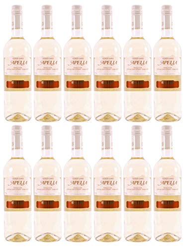 Imiglykos Apelia Gold Label 12x 0,75l | Lieblicher Weißwein| Imiglykos | 11,5% Vol. | Kourtaki | + 20ml Jassas Olivenöl von Jassas Griechische Feinkost