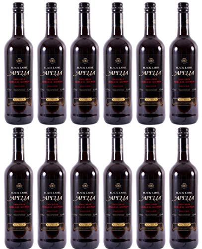 Imiglykos Black Label Apelia 12x 0,75l | Lieblicher Rotwein | Imiglykos | 11,5% Vol. | Kourtaki | + 20ml Jassas Olivenöl von Jassas Griechische Feinkost