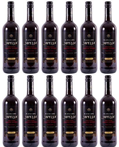 Imiglykos Black Label Apelia 12x 0,75l | Lieblicher Rotwein | Imiglykos | 11,5% Vol. | Kourtaki | + 20ml Jassas Olivenöl von Jassas Griechische Feinkost