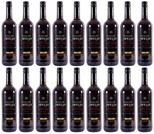 Imiglykos Black Label Apelia 18x 0,75l | Lieblicher Rotwein | Imiglykos | 11,5% Vol. | Kourtaki | + 20ml Jassas Olivenöl von Jassas Griechische Feinkost