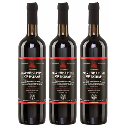Mavrodaphne aus Patras 3x 0,75l P.D.O. Loukatos Likörwein rot | 15% Vol. | + 20ml Jassas Olivenöl Mavrodaphne aus Patras 3x 0,75l P.D.O. Loukatos Likörwein rot | 15% Vol. | + 20ml Jassas Olivenöl von Jassas Griechische Feinkost