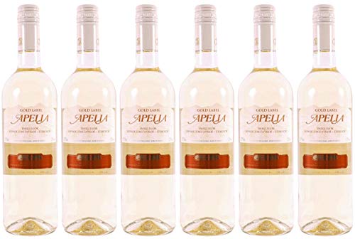 Imiglykos Apelia Gold Label 6x 0,75l | Lieblicher Weißwein| Imiglykos | 11,5% Vol. | Kourtaki | + 20ml Jassas Olivenöl von Jassas