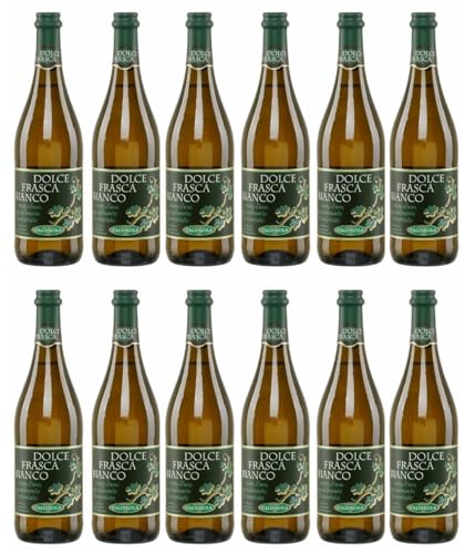 Dolce Frasca Bianco Caldirola 12x 0,75l | Lieblicher Weißwein aus Italien | 5,5% Vol.| + 20ml Jassas Olivenöl von Jassas