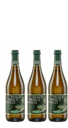 Dolce Frasca Bianco Caldirola 3x 0,75l | Lieblicher Weißwein aus Italien | 5,5% Vol.| + 20ml Jassas Olivenöl von Jassas