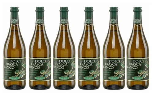 Dolce Frasca Bianco Caldirola 6x 0,75l | Lieblicher Weißwein aus Italien | 5,5% Vol.| + 20ml Jassas Olivenöl von Jassas