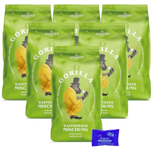 Gorilla Kaffeehaus Mischung 6x 1000g Joerges + Jassas Gebäck | Gorilla Kaffee | Gorilla Kaffeehausmischung von Jassas Griechische Feinkost