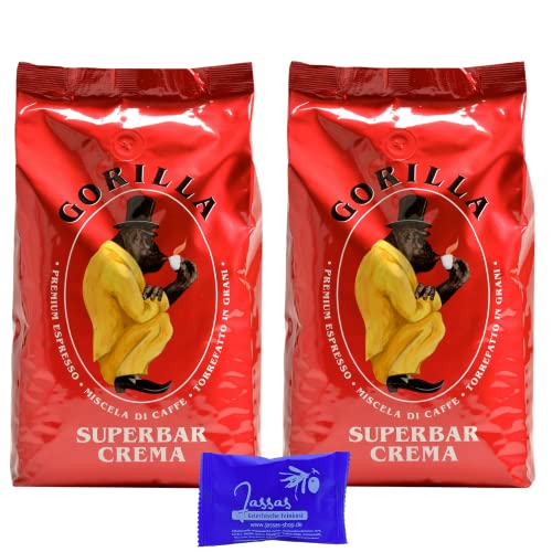 Gorilla Super Bar Crema 2x 1000g Joerges + Jassas Gebäck | Gorilla Kaffee | Gorilla superbar | Gorilla Espresso von Jassas Griechische Feinkost