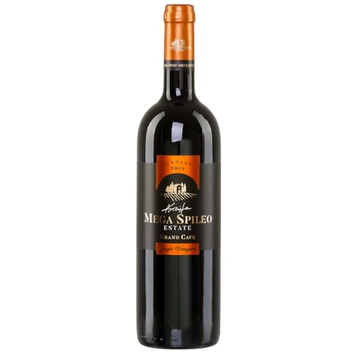 Mega Spileo Grand Cave 0,75l | Premium Rotwein aus Griechenland | 31 Monate Fassreife von Jassas Griechische Feinkost