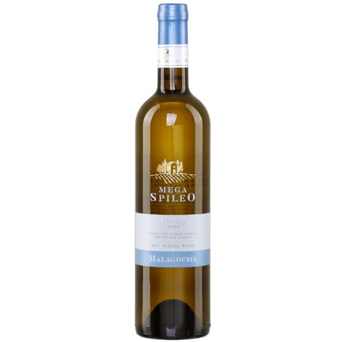 Mega Spileo Malagousia 0,75l | Trockener Weißwein aus Griechenland von Jassas Griechische Feinkost