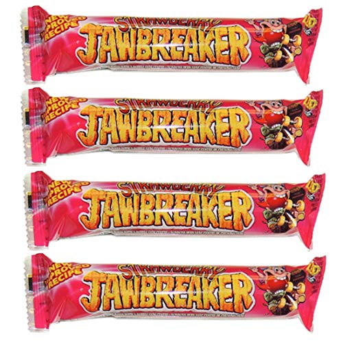 Strawberry Jawbreaker Zed Candy Kaugummi-Süßigkeiten, 4 Stück von Jawbreaker
