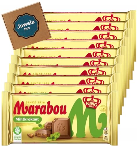 10 x Marabou Mint Krokant Minze Krokant Schokolade - 10 x XXL Tafel 220g - Jawela Set - 10er Set Großpackung - Rainforest Alliance zertifiziert 10 x Marabou Mint Krokant Minze Krokant Schokolade - 10 x XXL Tafel 220g - Jawela Set - 10er Set Großpackung - Rainforest Alliance zertifiziert von Jawela