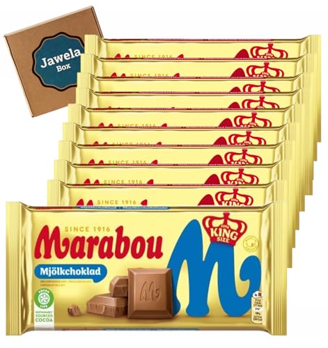10 x Marabou Mjölk Choklad Vollmilch Schokolade - 10 x XXL Tafel 220g - Jawela Set - 10er Set Großpackung - Rainforest Alliance zertifiziert 10 x Marabou Mjölk Choklad Vollmilch Schokolade - 10 x XXL Tafel 220g - Jawela Set - 10er Set Großpackung - Rainforest Alliance zertifiziert von Jawela