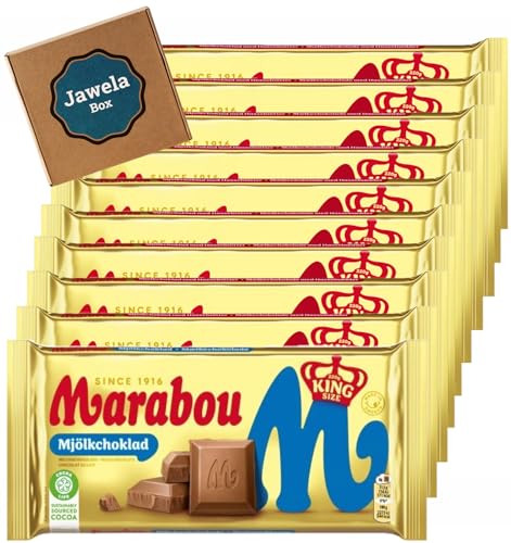 10 x Marabou Mjölk Choklad Vollmilch Schokolade - 10 x XXL Tafel 220g Mjölkchoklad - Jawela Set - 10er Set Großpackung - Rainforest Alliance zertifiziert 10 x Marabou Mjölk Choklad Vollmilch Schokolade - 10 x XXL Tafel 220g Mjölkchoklad - Jawela Set - 10er Set Großpackung - Rainforest Alliance zertifiziert von Jawela