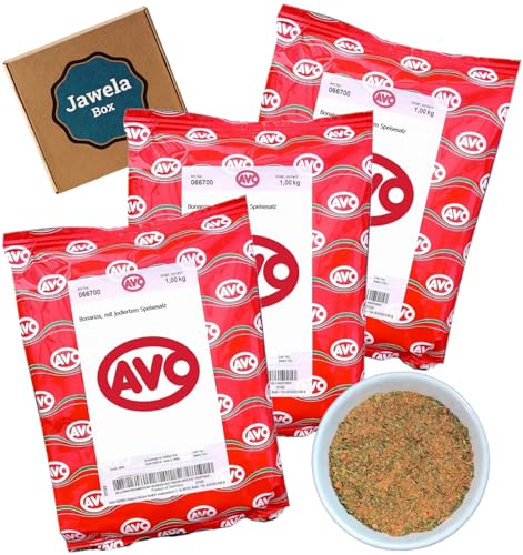 AVO Bonanza Grillgewürz 3 kg - Jawela Box - 3 x 1 kg Metzgergewürz Geflügel Schweinefleisch aus natürlichen Zutaten - Großpackung AVO Bonanza Grillgewürz 3 kg - Jawela Box - 3 x 1 kg Metzgergewürz Geflügel Schweinefleisch aus natürlichen Zutaten - Großpackung von Jawela