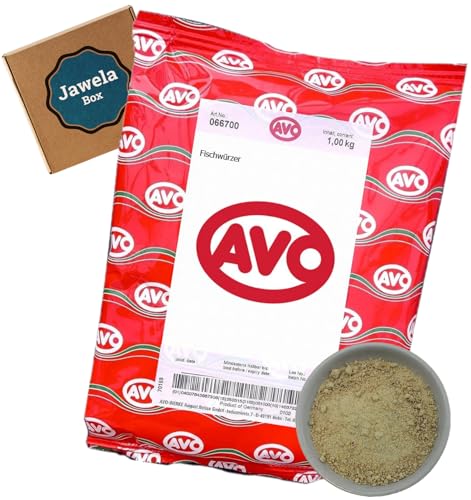 AVO Fisch Gewürz 1kg - Jawela Box - Fischwürzer Fischgewürz – Großpackung Fisch Gewürzmischung Gewürzzubereitung für Fisch und Meeresfrüchte von Jawela