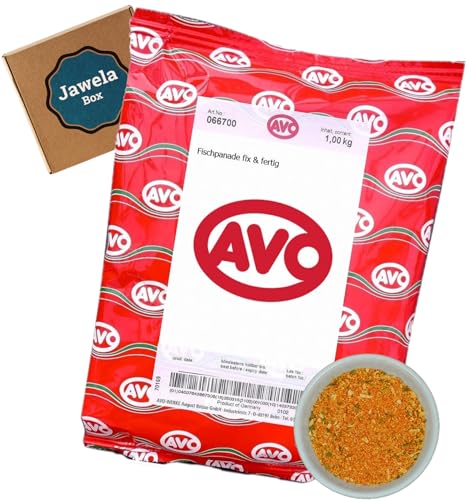 AVO Fisch Panade fix & fertig 1kg - Jawela Box - Fischpanade Gewürz – Großpackung Paniermehl Gewürzmischung für Fisch von Jawela