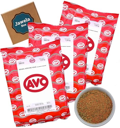 AVO Mirakel Würzung Kebab 3 kg - Jawela Box - 3 x 1 kg Döner Kebab Drehspieß Gewürzmischung – Großpackung AVO Mirakel Würzung Kebab 3 kg - Jawela Box - 3 x 1 kg Döner Kebab Drehspieß Gewürzmischung – Großpackung von Jawela