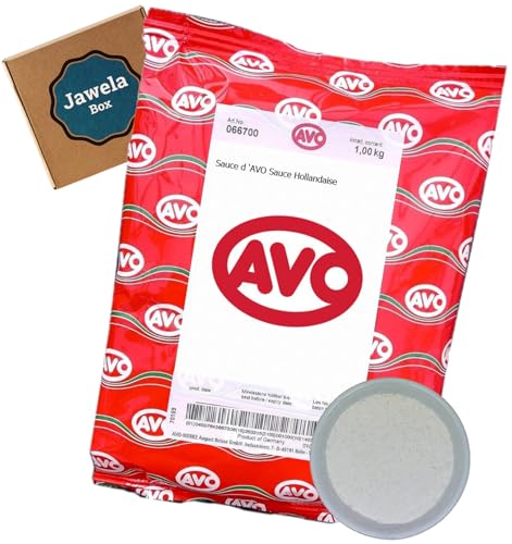 AVO Sauce Hollandaise 1kg - Jawela Box - Feinschmecker Sauce Hollandaise Spargelsoße – Optimal zu Spargel, Gemüse, Fisch, Fleisch und vieles mehr - Großpackung von Jawela