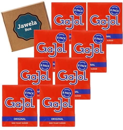 Ga-Jol rot Original zuckerfei 8er 184g - Jawela Set mt 8 x 23g Gajol Original Lakritz-Pastillen ohne Zucker von Jawela
