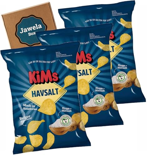 KiMs Havsalt Meersalz 3er Set 3 x 170g - Jawela Box - Original dänische KiM's Chips von Jawela