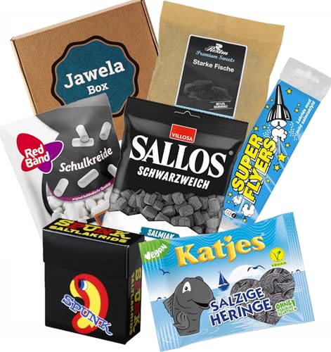 Lakritz Mix Set Probierset 6 x leckere Sorten - süßes und salziges Lakritz, Hartlakritz, Weichlakritz, Salmiak Mischung - Jawela Box - Lakritz Mix Set 1 von Jawela
