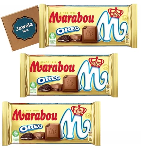 Marabou Oreo Schokolade 3er Set - 3 x XXL Tafel 220g - Jawela Set - Großpackung - Rainforest Alliance zertifiziert von Jawela