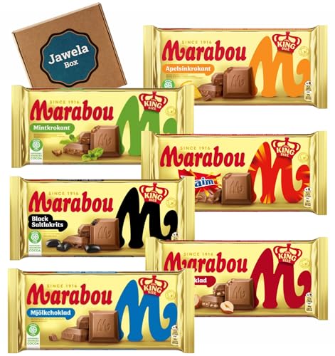 Marabou Schokolade Mix Set - 6 x XXL Tafeln 220g: Mjölk, Nöt, Black Saltlakrits, Daim, Apelsinkrokant, Mintkrokant - Jawela Box - Großpackung Mischung Marabou Schokolade Mix Set - 6 x XXL Tafeln 220g: Mjölk, Nöt, Black Saltlakrits, Daim, Apelsinkrokant, Mintkrokant - Jawela Box - Großpackung Mischung von Jawela