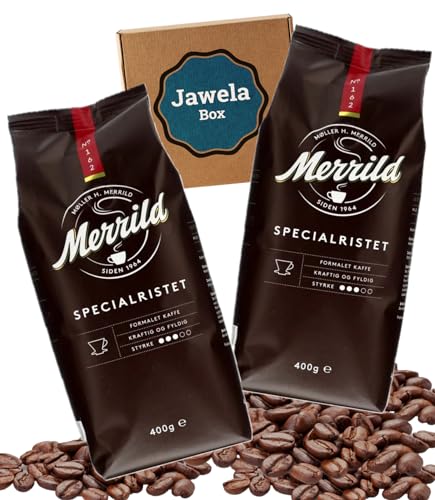 Merrild Kaffee Spezial Nr. 162 2er Set 2x 400g - Jawela Set - Filterkaffee, gemahlener Kaffee - Merrild Kaffe special specialristet No 162 von Jawela