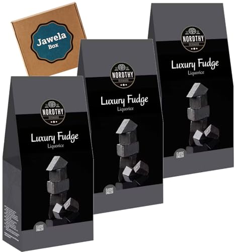 Nordthy Luxury Fudge Lakritz Liquorice 3 x 150g - Jawela Set - Nordthy Luksus Fudge Weichkaramell Toffee Lakrids Nordthy Luxury Fudge Lakritz Liquorice 3 x 150g - Jawela Set - Nordthy Luksus Fudge Weichkaramell Toffee Lakrids von Jawela