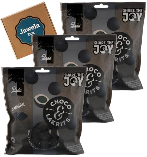 Panda Lakritzkugeln mit Schokolade SALMIAK 3er Set - Jawela Set - finnische Licorice Kugeln - Gourmet Panda Lakritz Kugeln Salmiak Panda Lakritzkugeln mit Schokolade SALMIAK 3er Set - Jawela Set - finnische Licorice Kugeln - Gourmet Panda Lakritz Kugeln Salmiak von Jawela