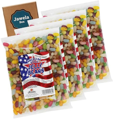 Rexim Jelly Beans American Style 4er Pack 2400g - 4 x 600g - Jawela Set - Geleebohnen - Fruchtgelee Bohnen - Großpackung - fruchtig bunt Rexim Jelly Beans American Style 4er Pack 2400g - 4 x 600g - Jawela Set - Geleebohnen - Fruchtgelee Bohnen - Großpackung - fruchtig bunt von Jawela