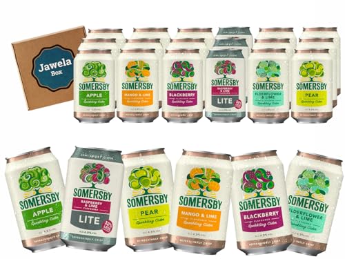 Somersby Cider Mix Set Probier Set 20 x 0,33l - Jawela Box Somersby Cider Mega Mix - Apple, Blackberry, Pear, Mango & Lime, Elderflower & Lime, Raspberry & Lime Somersby Cider Mix Set Probier Set 20 x 0,33l - Jawela Box Somersby Cider Mega Mix - Apple, Blackberry, Pear, Mango & Lime, Elderflower & Lime, Raspberry & Lime von Jawela