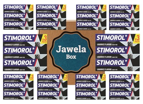 Stimorol Lakritz Kaugummis Liquorice Flavour 10 x 3er Pack - zuckerfrei- 10 x 30 Dragees - Frischer Atem - Jawela Box - Lakritz Kaugummi von Jawela