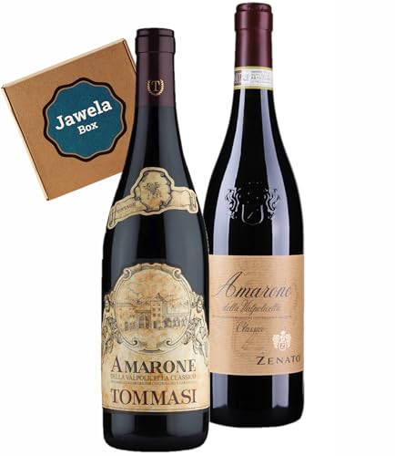 Tommasi & Zenato Amarone della Valpolicella Classico DOCG je 0,75l - Rotwein Set - Jawela Box 2er Set Amarone Tommasi & Zenato – Geschenk Tommasi & Zenato Amarone della Valpolicella Classico DOCG je 0,75l - Rotwein Set - Jawela Box 2er Set Amarone Tommasi & Zenato – Geschenk von Jawela