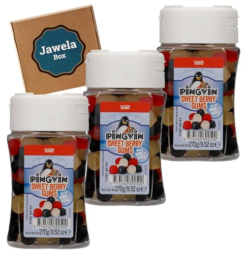 Toms Pingvin Sweet Berry Gums 3er Set - 3 x 270g süße fruchtige Weingummi Pastillen - Jawela Box - original dänisches Weingummi Toms Pingvin Sweet Berry Gums 3er Set - 3 x 270g süße fruchtige Weingummi Pastillen - Jawela Box - original dänisches Weingummi von Jawela