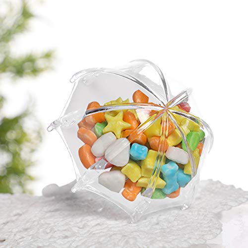 Jaxenor Innovative Süßigkeitenbox in Regenschirmform aus Kunststoff – perfekt für Hochzeiten, Babys und Geburtstagsfeiern von Jaxenor