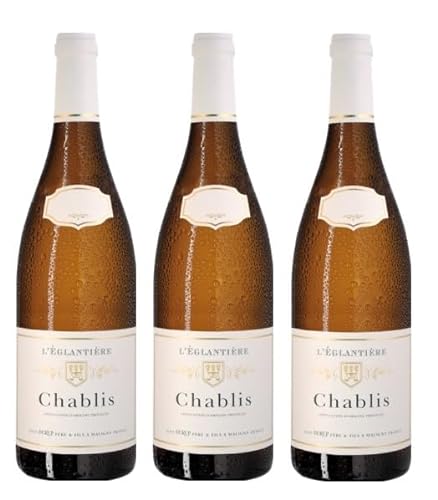 3x 0,75l - 2022er - Jean Durup - Domaine de l'Eglantière - Chablis A.O.P. - Burgund - Frankreich - Weißwein trocken von Jean Durup