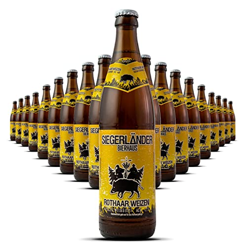 Siegerländer Bierhaus `Rothaar Weizen´ 4,9% (24 x 0,5l) ** Sparpaket 22+2 GRATIS ** (inklusive 1,92 € Pfand) von Jean Jartin Beer