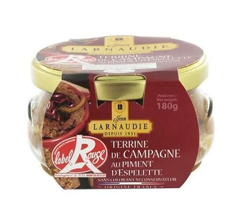 Jean Larnaudie Terrine de Campagne au Piment D'Espelette - Label Rouge - Französische Land-Terrine mit Espelette Pfeffer 180gram Jean Larnaudie Terrine de Campagne au Piment D'Espelette - Label Rouge - Französische Land-Terrine mit Espelette Pfeffer 180gram von Jean Larnaudie