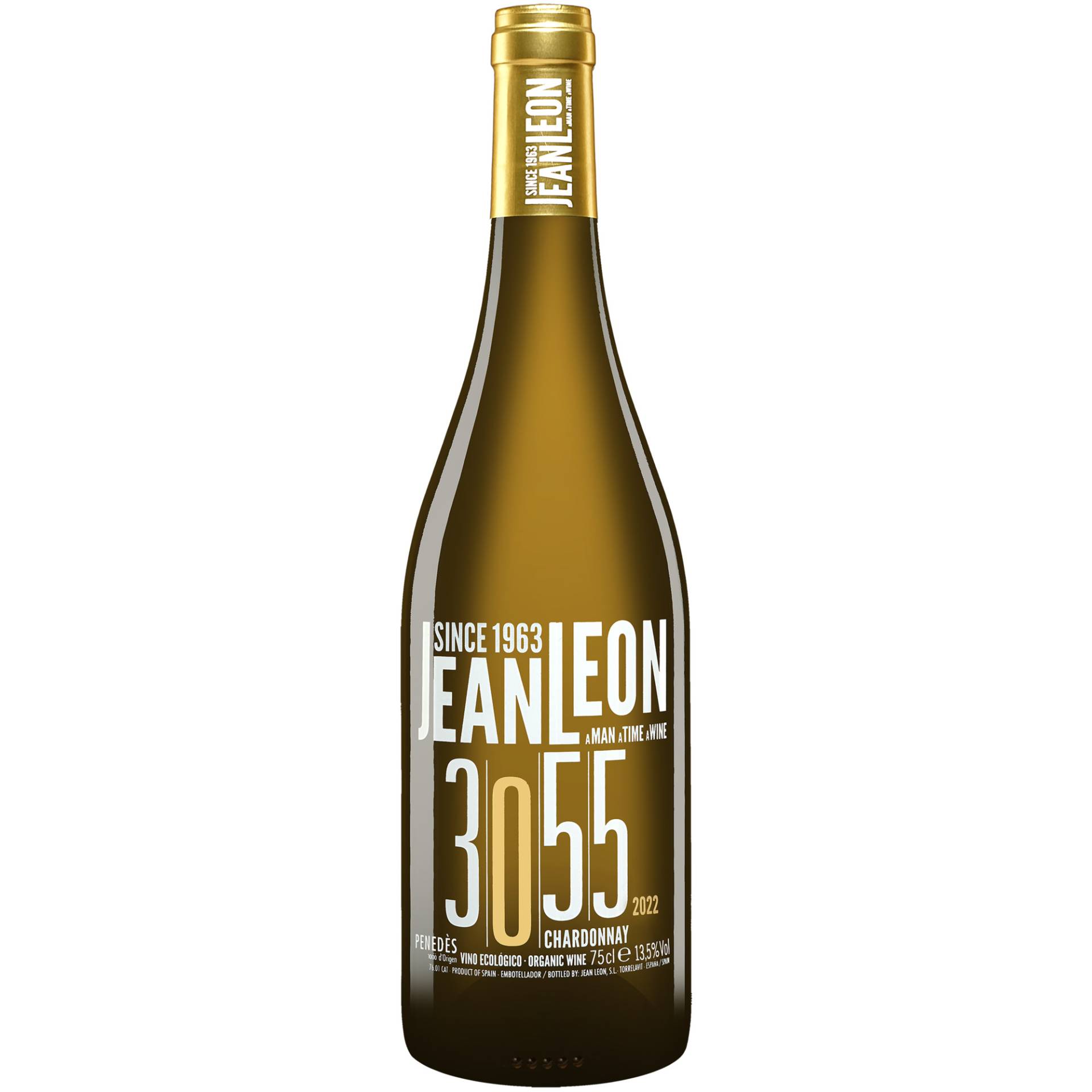 Jean León »3055« Chardonnay 2022  0.75L 13.5% Vol. Weißwein Trocken aus Spanien von Jean León