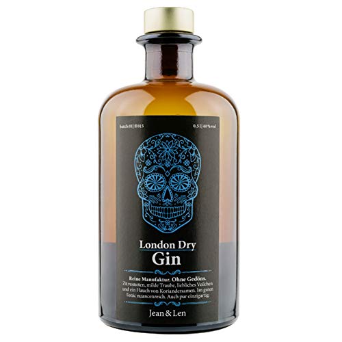 Jean & Len London Dry Gin, 40% vol., Geschmack: mit Zitrusnoten, Traube, Veilchen und einem Hauch von Koriandersamen, 500 ml, 1 Stück, 2800102700 von Jean & Len