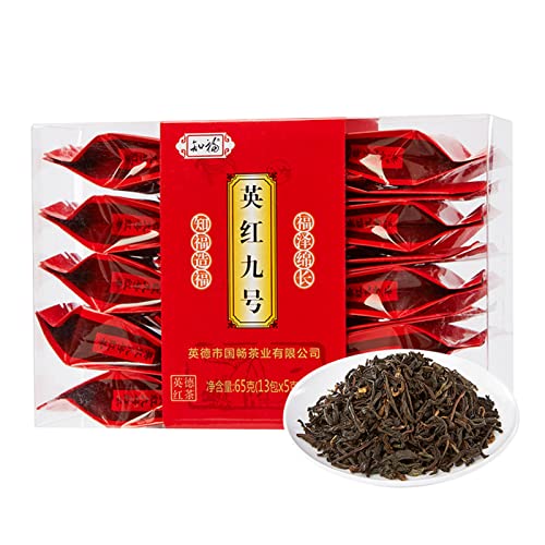 YingDe Schwarztee, 65 G Yinghong Nr. 9 Chinesischer Schwarztee, Lose Blätter, Starker Duft, Chinesischer Premium Delicate Black Tea, Packung mit 13 Beuteln von Jectse