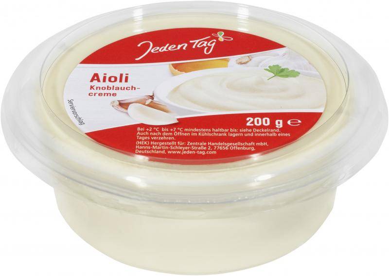 Jeden Tag Aioli Knoblauchcreme von Jeden Tag