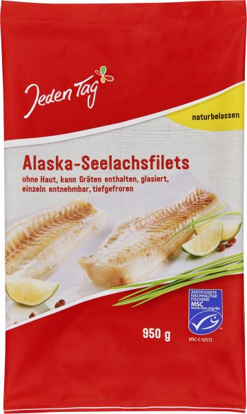 Jeden Tag Alaska-Seelachsfilets naturbelassen Jeden Tag Alaska-Seelachsfilets naturbelassen von Jeden Tag