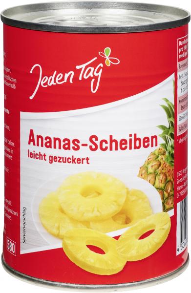 Jeden Tag Ananas Scheiben leicht gezuckert von Jeden Tag