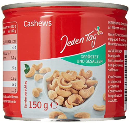 Jeden Tag Cashew- Kerne gesalzen, 150 g Jeden Tag Cashew- Kerne gesalzen, 150 g von Jeden Tag