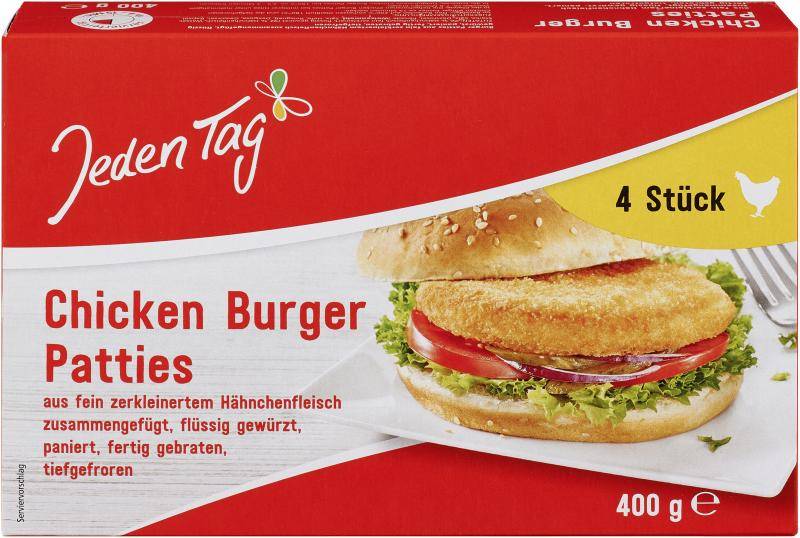 Jeden Tag Chicken Burger Patties von Jeden Tag