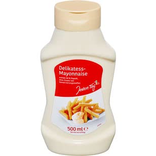 Jeden Tag Delikatess Mayonnaise 80% Rapsöl, 12er Pack (12 x 500ml) von Jeden Tag